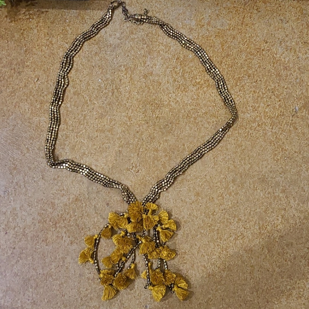 Necklace with Fringe Tassel